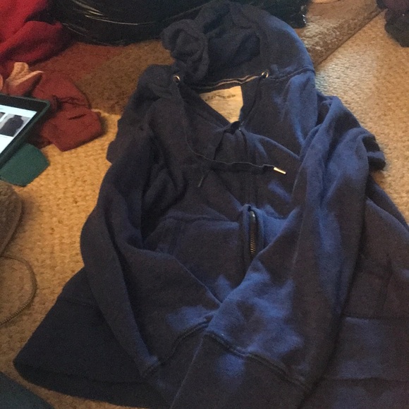 Express Tops - Dark royal blue Zip up hoodie